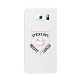 Strike Out Breast Cancer Baseball White Phone Case