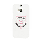 Strike Out Breast Cancer Baseball White Phone Case