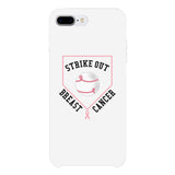 Strike Out Breast Cancer Baseball White Phone Case