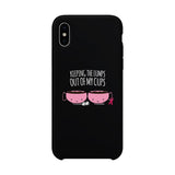 Keeping The Lumps Out Of My Cups Breast Cancer Black Phone Case