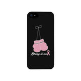 Bring It On Breast Cancer Awareness Boxing Black Phone Case