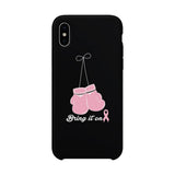 Bring It On Breast Cancer Awareness Boxing Black Phone Case