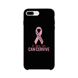 I You We Can-Cervive Breast Cancer Black Phone Case