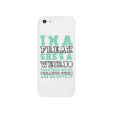 Freak and Weirdo BFF Matching White Phone Cases Best Friend