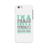 Freak and Weirdo BFF Matching White Phone Cases Best Friend