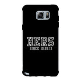 Hers Since Custom-Left Black Phone Case