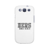 Hers Since Custom-Left White Phone Case