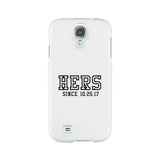 Hers Since Custom-Left White Phone Case