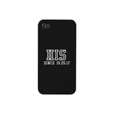 His Since Custom-Right Black Phone Case