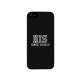 His Since Custom-Right Black Phone Case