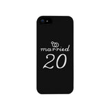 Married Since Custom-Left Black Phone Case