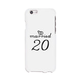 Married Since Custom-Left White Phone Case
