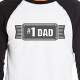 #1 Dad Mens Vintage Design Baseball T-Shirt Unique Gifts For Him