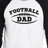 Football Dad Baseball 3/4 Sleeve Tee Funny Gift For Football Fans