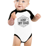So Fortunate You're My Dad Cute Baseball Tee For Baby Raglan Tee