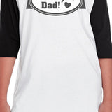 Thank you Dad Funny Design Baseball Jersey For Girls 3/4 Sleeve