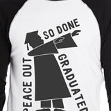 Graduated Dab Dance Mens Black And White Baseball Shirt