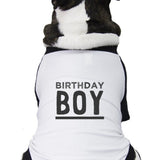Birthday Boy Black And White Pet Baseball Shirt