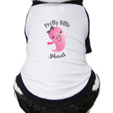 Pretty Little Ghoul Pets Black And White BaseBall Shirt
