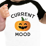 Pumpkin Current Mood Baby Black And White Baseball Shirt