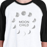 Moon Child Kids Black And White Baseball Shirt