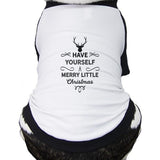 Have Yourself A Merry Little Christmas Pets Black And White Baseball Shirt