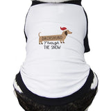 Dachshund Through The Snow Pets Black And White Baseball Shirt