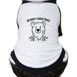 Bearry Christmas Bear Pets Black And White Baseball Shirt