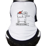 Meowy Catmas Santa Cat Is Coming Pets Black And White Baseball Shirt