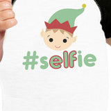 Hashtag Selfie Elf Baby Black And White Baseball Shirt