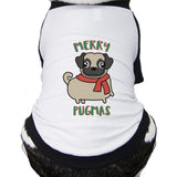 Merry Pugmas Pug Pets Black And White Baseball Shirt