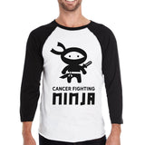 Cancer Fighting Ninja Black And White Baseball Shirt