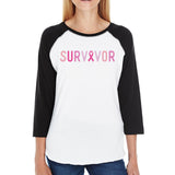 Survivor Black And White Baseball Shirt