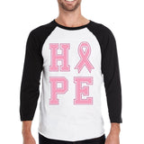 Hope Ribbon Black And White Baseball Shirt