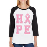 Hope Ribbon Black And White Baseball Shirt