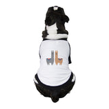 Llama Pattern Pet Baseball Shirt for Small Dogs