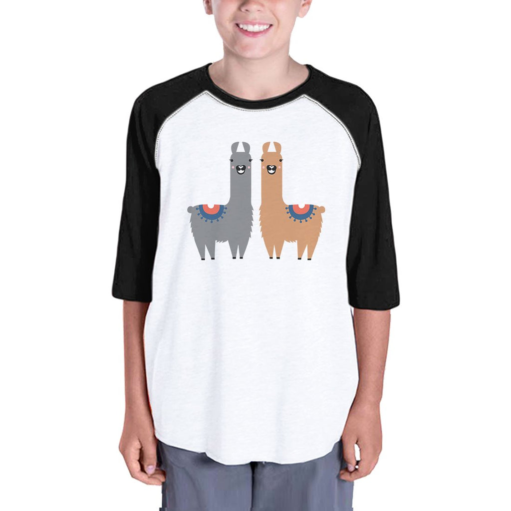 Llama Pattern Youth Baseball Jersey