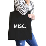Misc. Black Canvas Bag Simple Book Bags For College Students