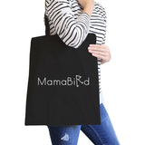 MamaBird Black Canvas Bag Lovely Design Unique Gift Ideas For Moms