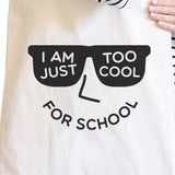 Too Cool For School Natural Canvas Bags