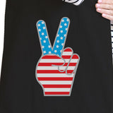 Peace American Flag Canvas Tote Unique Peace Sign Tote Bag For Her