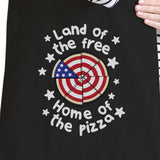 Land of The Free Home 4th of July Canvas Tote Bag For Pizza Lovers