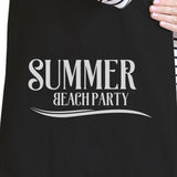 Summer Beach Party Black Canvas Bags