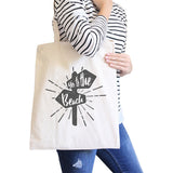 Go To The Beach Natural Canvas Bags