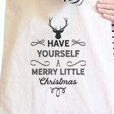 Have Yourself A Merry Little Christmas Natural Canvas Bags