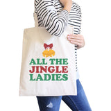 All The Jingle Ladies Natural Canvas Bags