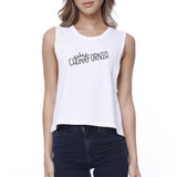 Calovefornia Womens White Crop Top Cotton Lightweight Crop Shirt