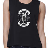 Beach Party Summer Festival Womens Black Crop Top