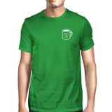 Coffee For Life Pocket Mans Kelly Green Tee Cute Typographic Tee