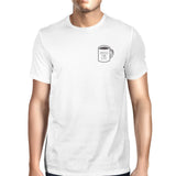 Coffee For Life Pocket Unisex White T-shirt Cute Typographic Tee